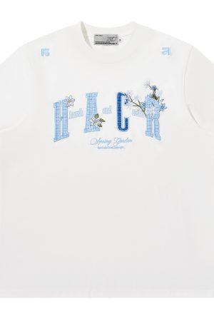 Cooling Guava Series Embroidered Couple Summer T-shirt - Small Fragrant Patch, Lightweight Sorona Fabric, Trendy Summer Style