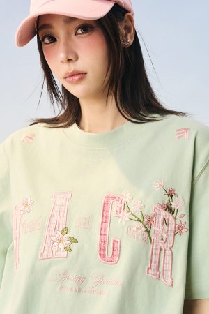 Cooling Guava Series Embroidered Couple Summer T-shirt - Small Fragrant Patch, Lightweight Sorona Fabric, Trendy Summer Style
