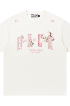 Cooling Guava Series Embroidered Couple Summer T-shirt - Small Fragrant Patch, Lightweight Sorona Fabric, Trendy Summer Style