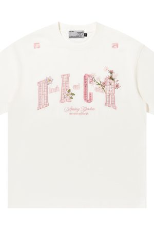 Cooling Guava Series Embroidered Couple Summer T-shirt - Small Fragrant Patch, Lightweight Sorona Fabric, Trendy Summer Style