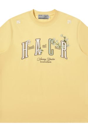 Cooling Guava Series Small Fragrant Patch Embroidered Couple Summer Sorona T-Shirt for Men and Women