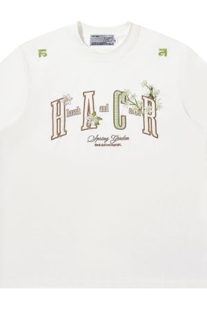 Cooling Guava Series Small Fragrant Patch Embroidered Couple Summer Sorona T-Shirt for Men and Women