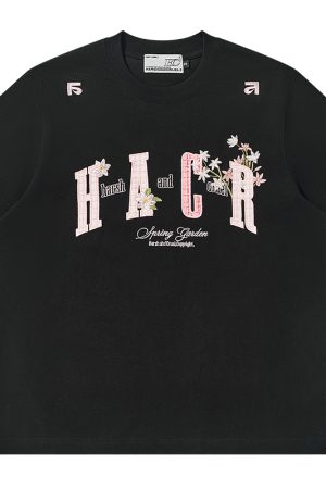 Cooling Guava Series Small Fragrant Patch Embroidered Couple Summer Sorona T-Shirt for Men and Women