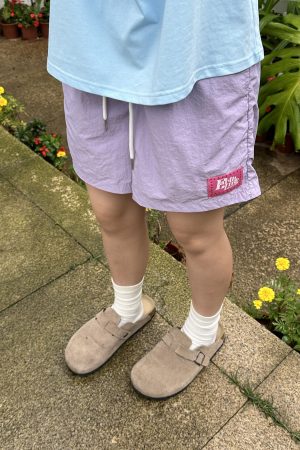 Custom American Letter Print Beach Shorts for Men and Women - Colorful Dopamine Sports Casual Loose Five-Point Shorts