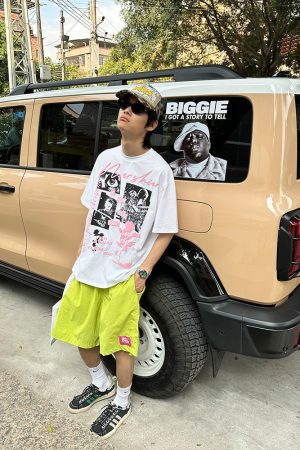 Custom American Letter Print Beach Shorts for Men and Women - Colorful Dopamine Sports Casual Loose Five-Point Shorts