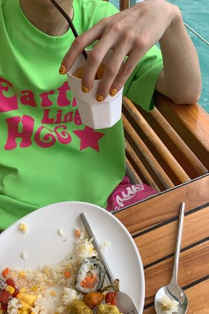 Custom Retro Summer Colorful Dopamine Unisex Short Sleeve T-Shirt - Casual Cotton Tee for Couples, Y2K Style, Versatile Fashion