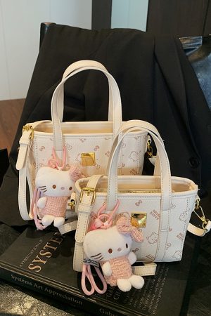 Cute Cartoon Bear Printed Crossbody Bag for Girls - Trendy Vegetable Basket Design, High-End Shoulder Bag for 2025 Fashion