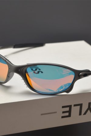 Cyberpunk Futuristic Round Frame Colorful Laser Sunglasses for Hip-Hop Style Cycling - European American Fashion Accessory