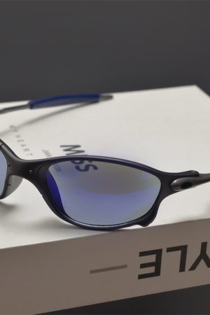 Cyberpunk Futuristic Round Frame Colorful Laser Sunglasses for Hip-Hop Style Cycling - European American Fashion Accessory