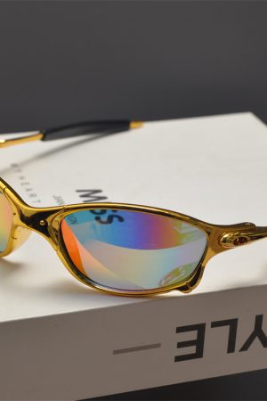 Cyberpunk Futuristic Round Frame Colorful Laser Sunglasses for Hip-Hop Style Cycling - European American Fashion Accessory