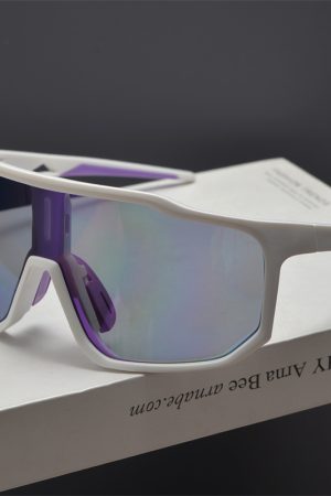 Cyberpunk Futuristic Square Frame One-Piece Sunglasses for Men and Women - Trendy Colorful Cycling Windproof Eyewear