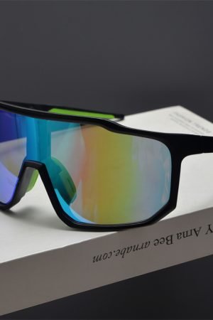 Cyberpunk Futuristic Square Frame One-Piece Sunglasses for Men and Women - Trendy Colorful Cycling Windproof Eyewear