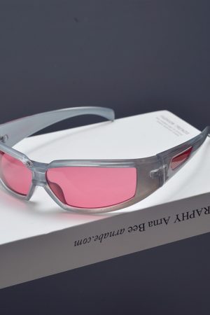 Cyberpunk Futuristic Tech-Style Sunglasses for Men and Women, Retro Millennial Streetwear Cycling Eyewear