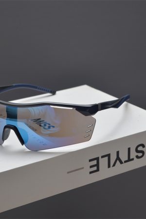 Cyberpunk Futuristic Unisex Outdoor Cycling Sunglasses with Windproof Design and Colorful Laser Lenses