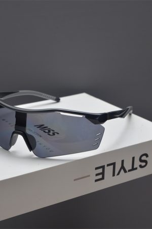 Cyberpunk Futuristic Unisex Outdoor Cycling Sunglasses with Windproof Design and Colorful Laser Lenses