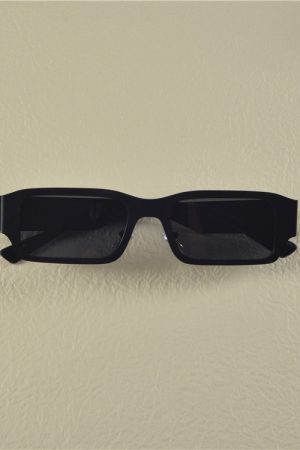 Cyberpunk Rectangular Sunglasses for Men & Women - Trendy Hip-Hop & European-American Style, Ideal for Round Faces