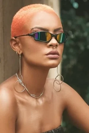 Cyberpunk Ultra-Small Laser Sunglasses for Men and Women - Futuristic Style for Cycling, Driving, Hip-Hop, and Parties