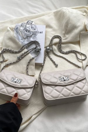 Diamond Quilted Chain Crossbody Bag for Women - Versatile Mini Square Bag for Spring/Summer 2025 Fashion