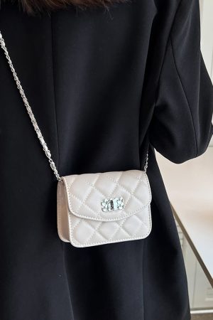 Diamond Quilted Chain Crossbody Bag for Women - Versatile Mini Square Bag for Spring/Summer 2025 Fashion