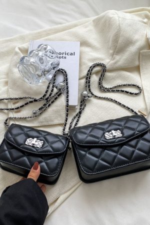 Diamond Quilted Chain Crossbody Bag for Women - Versatile Mini Square Bag for Spring/Summer 2025 Fashion