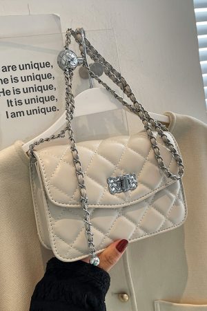 Diamond Quilted Chain Crossbody Bag for Women - Versatile Mini Square Bag for Spring/Summer 2025 Fashion