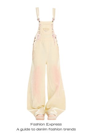 Dopamine Pink Gradient Lace-Up Fufu Suspenders Women's Wide-Leg Jumpsuit for Autumn Winter 2025 Y2K Fashion Trend