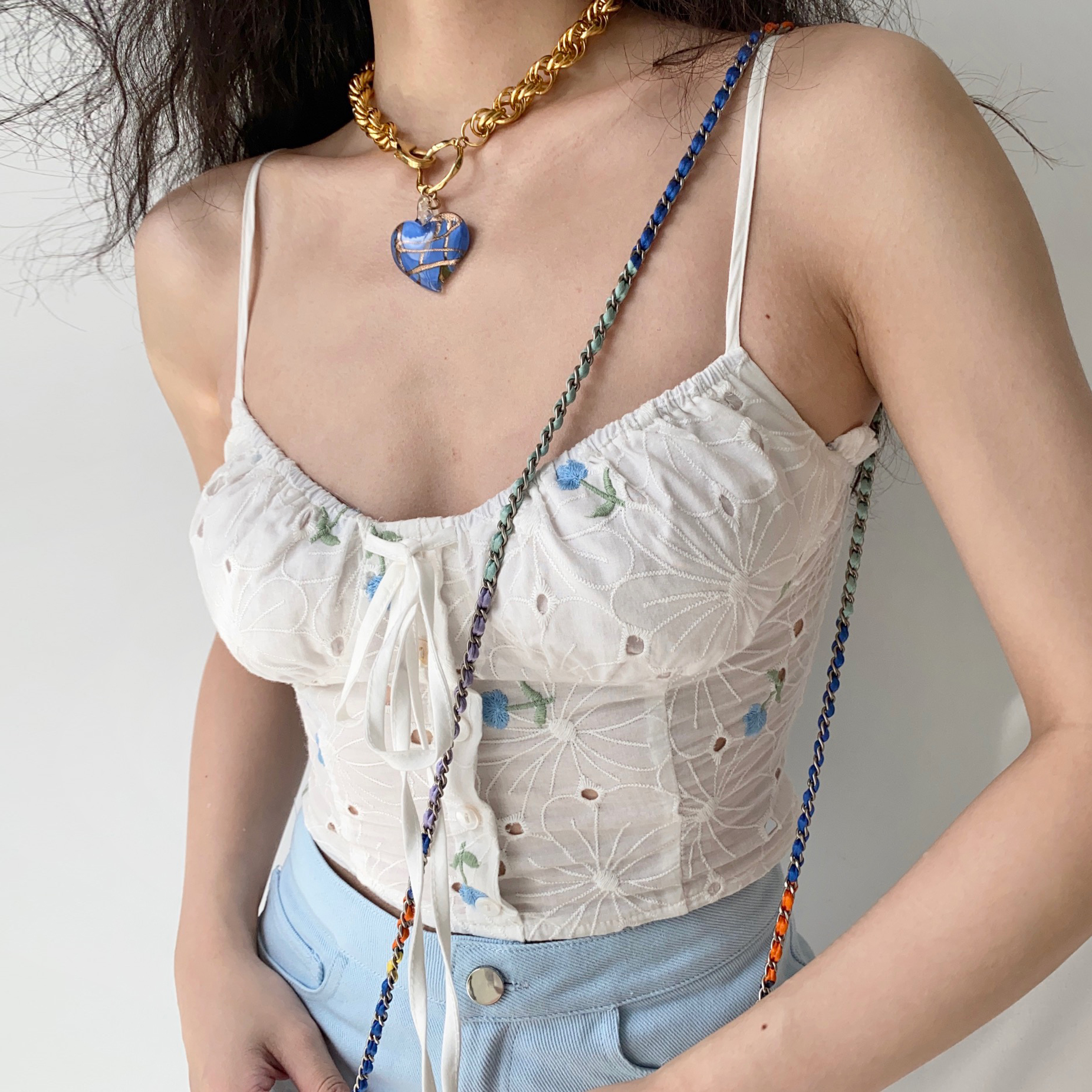 Elegant Vintage Lace Embroidery Strap Top - Handmade Women's Summer Outerwear - French Style Short Top for Effortless Chic Elegant Vintage Lace Embroidery Strap Top - Handmade Women's Summer Outerwear - French Style Short Top for Effortless Chic