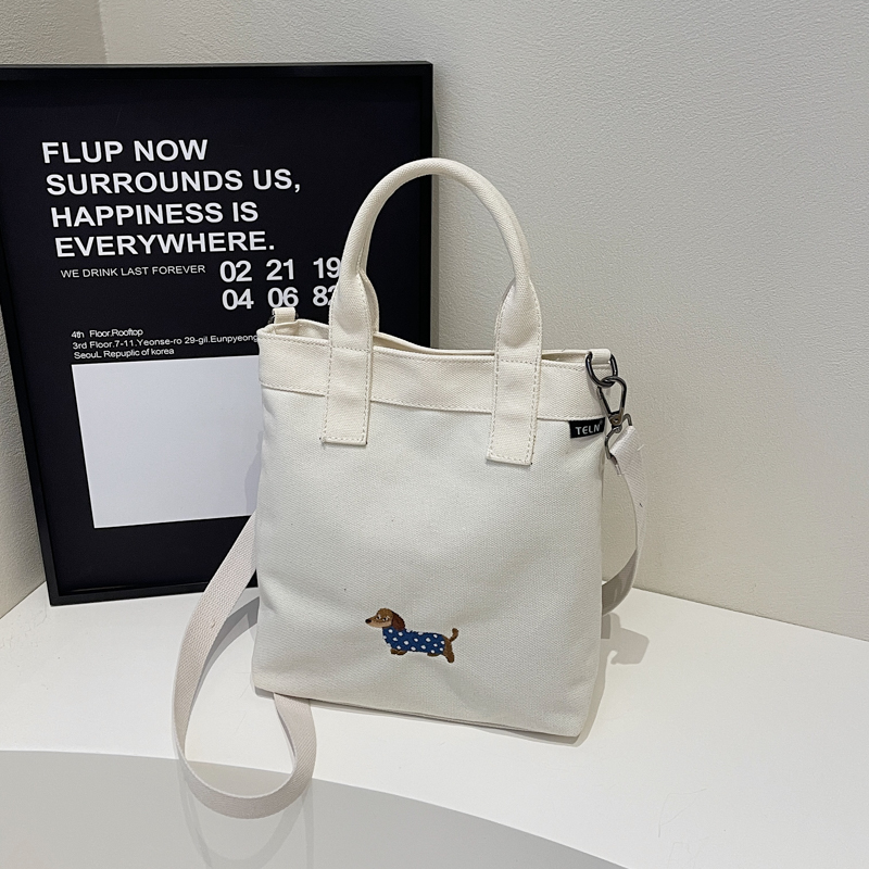 Embroidered Dachshund Canvas Crossbody Bag for Women - Large Capacity Commuter Tote Bag 2025 Trendy Style Embroidered Dachshund Canvas Crossbody Bag for Women - Large Capacity Commuter Tote Bag 2025 Trendy Style