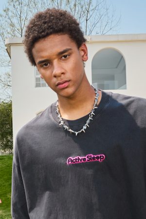 Embroidered Dopamine Letter Short Sleeve T-Shirt - Vintage American Streetwear Unisex 2025 Model, Trendy Retro Style