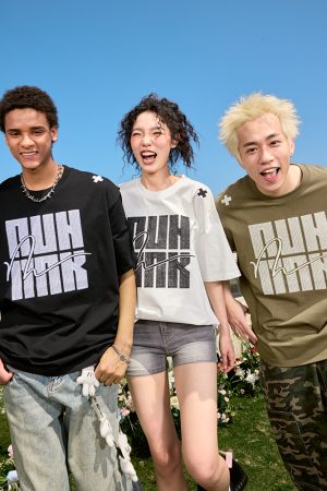 Embroidered Heavyweight Streetwear Letter T-Shirt - American Vintage Loose Fit Short Sleeve Unisex Summer 2025 Fashion