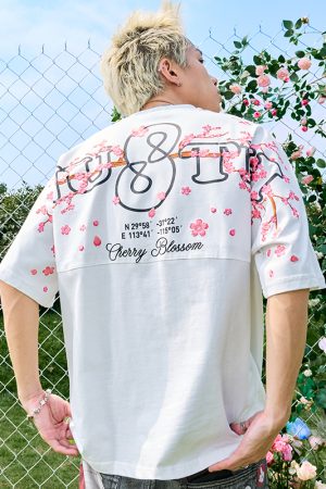 Embroidered National Trend Letter Short Sleeve T-Shirt - Vintage American Style, Unisex Loose Fit for Summer 2025 Fashion