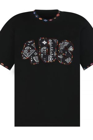 Ethnic Style Letter Pattern Embroidered Collar Short Sleeve Top - Spring/Summer National Trend Fashion