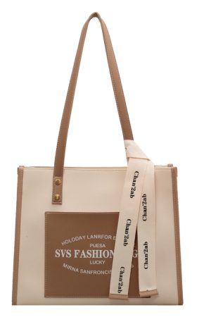 Fashionable Large Capacity Shoulder Tote Bag for College Students - Textured Niche Design for Spring/Summer 2025