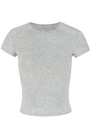 Fitted White Short Sleeve T-Shirt for Women, Slim Fit, Stretchy Cotton, Chest Cutout, American Spicy Girl Style, Casual Chic Top