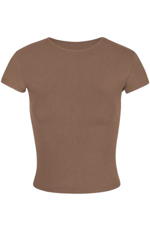 Fitted White Short Sleeve T-Shirt for Women, Slim Fit, Stretchy Cotton, Chest Cutout, American Spicy Girl Style, Casual Chic Top