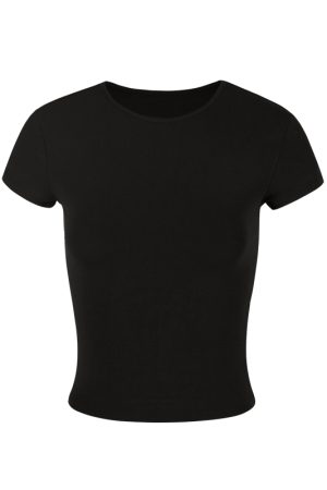 Fitted White Short Sleeve T-Shirt for Women, Slim Fit, Stretchy Cotton, Chest Cutout, American Spicy Girl Style, Casual Chic Top