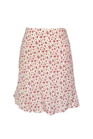 Flattering Yellow Floral A-Line Half-Length Skirt - High-Waisted Short Dress for Women, Sweet French Style, Perfect for Spring