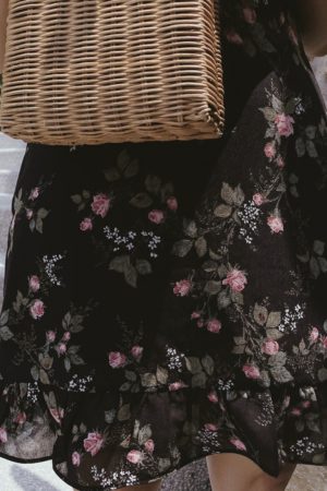 Floral Chiffon Camisole Mini Dress - Vintage French Style Slimming Summer Dress for Vacation, Y2K Aesthetic