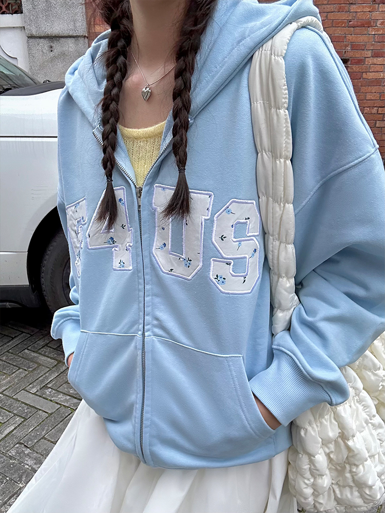 Floral Embroidery Zipper Hoodie Jacket for Couples - Loose Fit Autumn and Winter National Trend Outerwear Floral Embroidery Zipper Hoodie Jacket for Couples - Loose Fit Autumn and Winter National Trend Outerwear