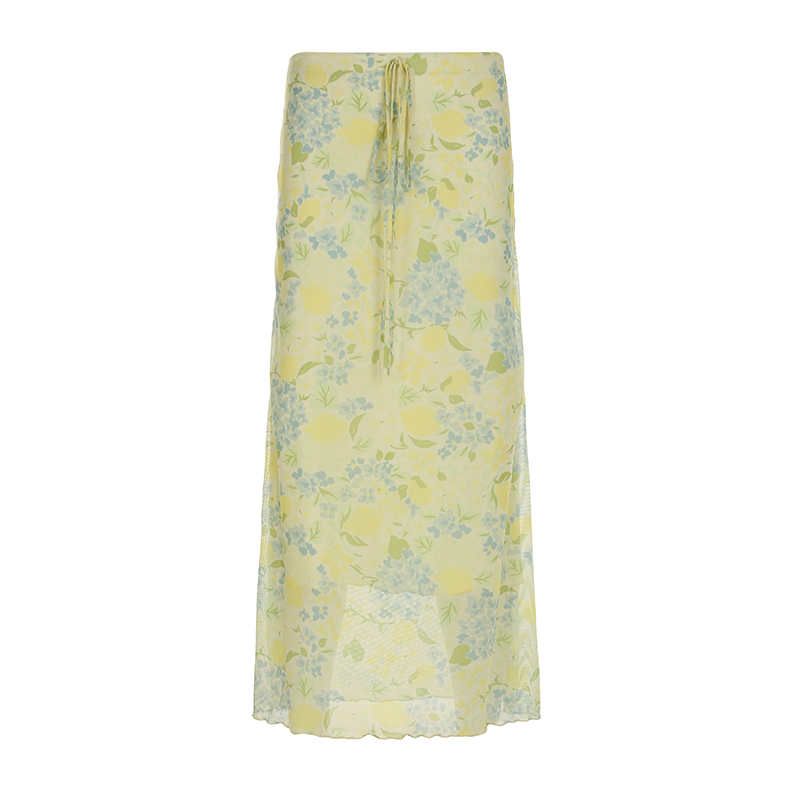 Floral Print Low Waist Straight Tube Skirt - Summer Fresh Atmosphere, Trendy Y2K Style, Perfect for Casual Outings Floral Print Low Waist Straight Tube Skirt - Summer Fresh Atmosphere, Trendy Y2K Style, Perfect for Casual Outings
