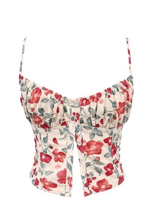 Floral Print Spaghetti Strap Dress, Slim Fit, Flattering French Style, Perfect for Summer, 90s Inspired Fashion