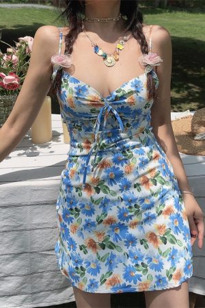 Floral Waist-Cinching Ultra-Slim V-Neck Camisole Dress - Handmade Vacation Style for Women, Perfect for Australian Summer