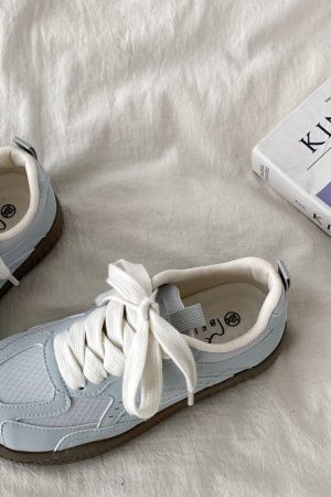 Foggy Blue Retro Training Board Shoes for Women - Chic Versatile Casual Sports Footwear for Summer 2025