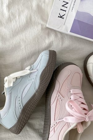 Foggy Blue Retro Training Board Shoes for Women - Chic Versatile Casual Sports Footwear for Summer 2025