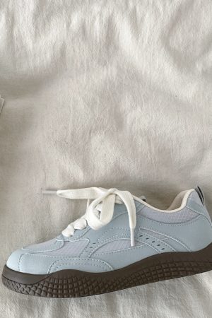 Foggy Blue Retro Training Board Shoes for Women - Chic Versatile Casual Sports Footwear for Summer 2025