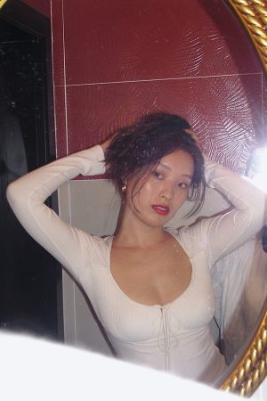 French Pure Desire Drawstring Long Sleeve Knit T-Shirt Dress - Trendy Casual Style for Effortless Y2K Fashion