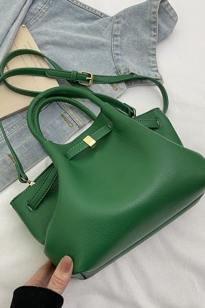 French Retro Lychee Pattern Handbag for Women - 2025 Textured Versatile Shoulder Crossbody Bag, Fashionable Commuting Style