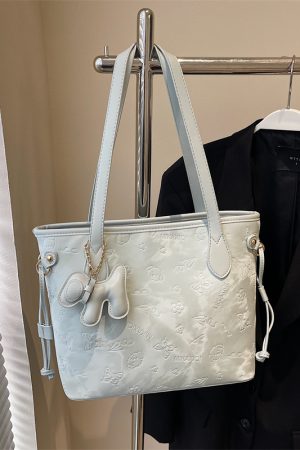 French Retro Matte Color-Blocking Tote Bag for Women - 2025 High-End Commuting Handbag, Embossed Shoulder Bag