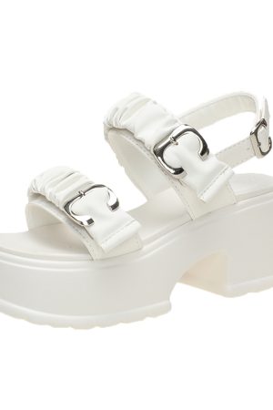French-Style High-Soled Roman Sandals for Women - Summer Fairy Fashion Beach Shoes, Perfect with Skirts, 2025 Collection
