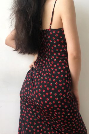 French Vintage Floral Slip Dress - Sexy Slim Fit Long Skirt for Beach & Casual Wear - Y2K Style